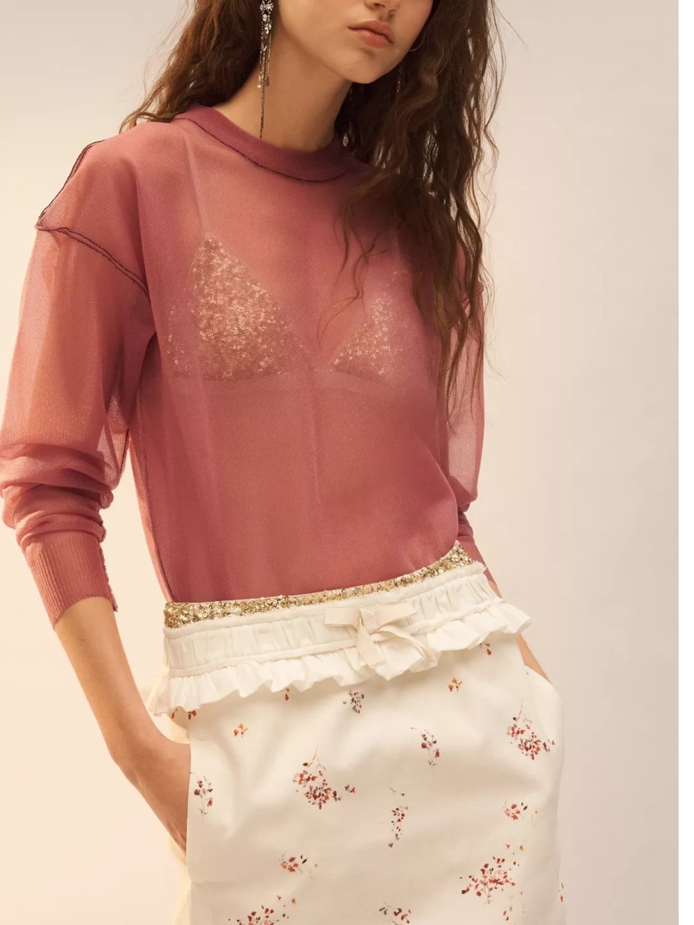 ZARA LIMITED EDITION PRINTED MIDI SKIRT